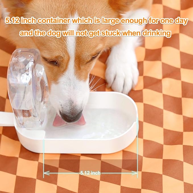Dog Water Bottle, Dog Bowl 2-in-1, Food Container Large Enough for Dog Treats, Steak, Sticks, Bars, Portable Pet Water Dispenser for Hiking, Travel, Cat Bowls and Pet Water Bottle (blue)