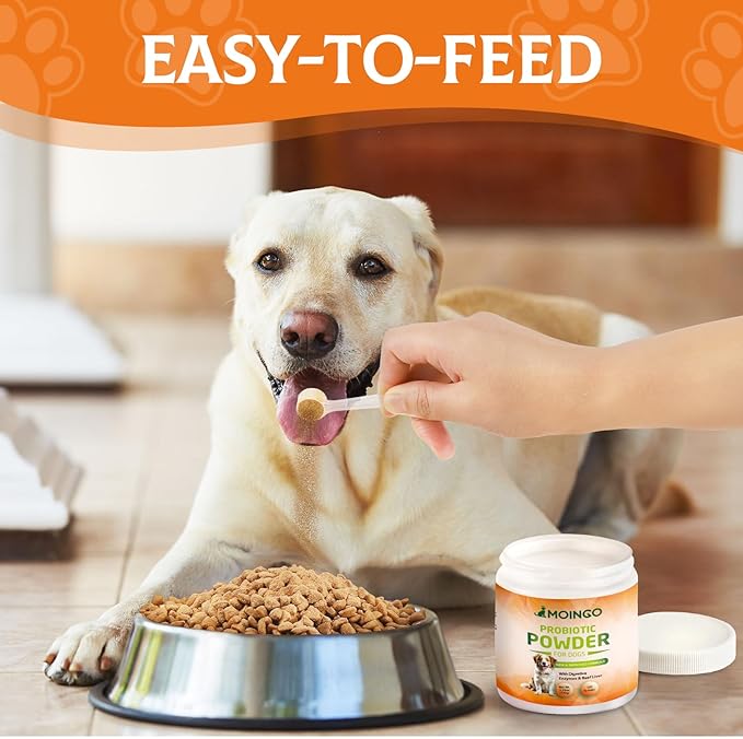 Probiotics for Dogs - Probiotic Powder for Dogs, Dog Probiotics for Immune and Digestive Health -120 Scoops Liver Flavored Probiotic supplement
