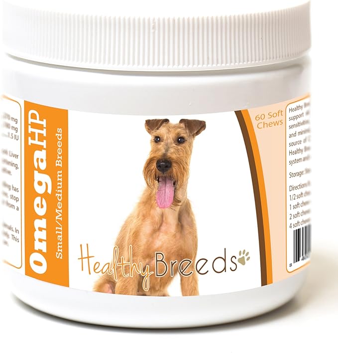 Healthy Breeds Irish Terrier Omega HP Fatty Acid Skin and Coat Support Soft Chews 60 Count