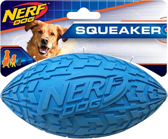 Nerf Dog Three Toy Gift Set: Crunch Ball, Spike LED Squeak Ball, and Squeak Football Gift Set