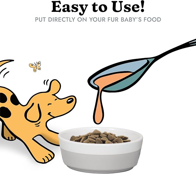 Fish Oil for Dogs - Healthy Skin & Coat, Salmon, Pollock, All Natural Supplement for Pets, Itching Scratching Allergy & Inflammation Defense, Omega 3 EPA DHA, Brain & Heart Health, 8 oz