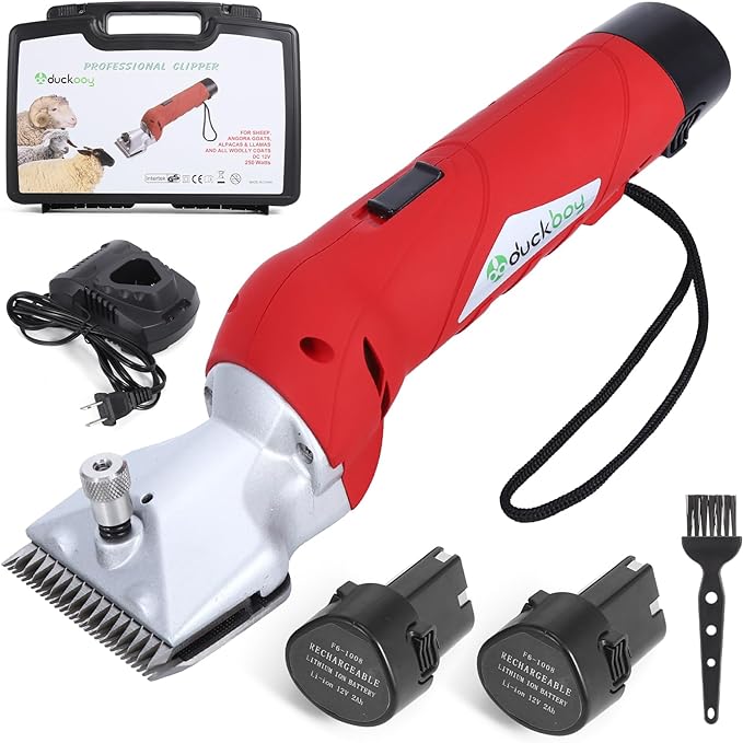 Cordless Horse Clipper, Rechargeable Battery Powered Animals Shears Grooming Tools for Shaving Fur Wool Tool, Large Livestocks, Llamas, Cattle, Alpacas, Thick Coat Animals Trimmer