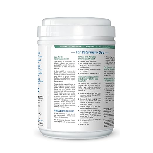 REScue One-Step Disinfectant Cleaner & Deodorizer Wipes for Vet Use – Cleaner for Kennels, Litter Boxes & More – 160-Wipes, 1 Canister (Pack of 12)