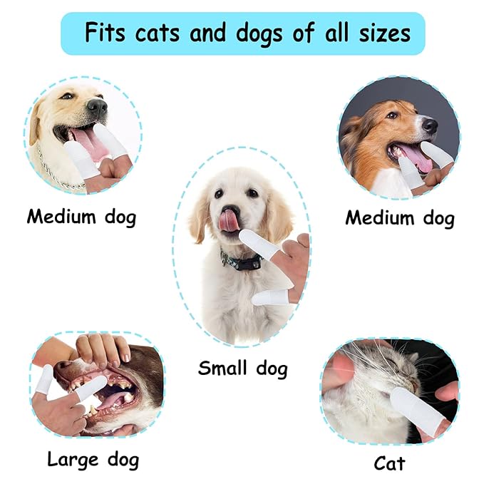 Dog Toothbrush Cat & Dog Toothbrush Soft Bristle Pet Toothbrush Combo Pack for The Dental Care of Your Small to Large Dogs, Cats, Most Pets