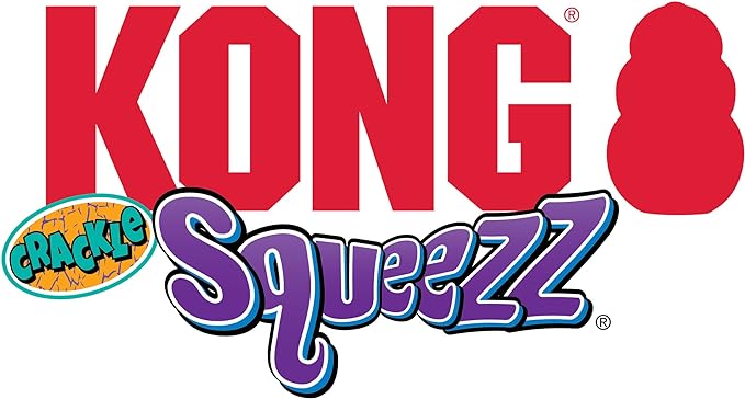 KONG - Squeezz Crackle Stick - Strong Indoor/Outdoor Dog Toy (Assorted Colors) - For Medium Dogs