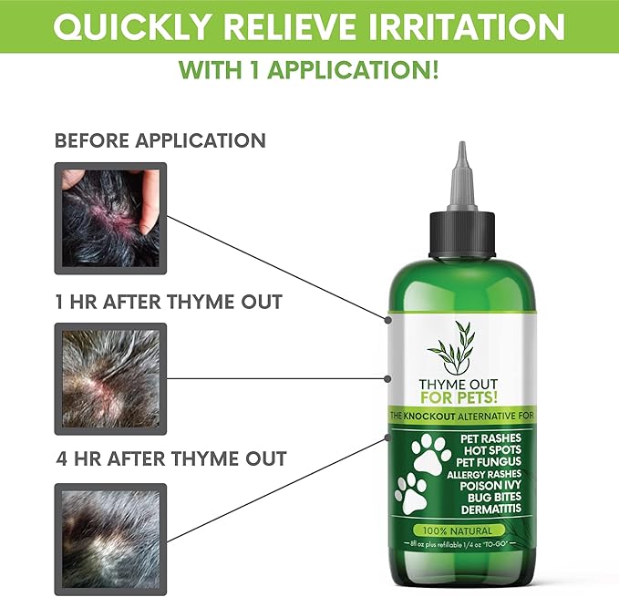 for Pets (8oz) - Natural Dog and Cat Itch Relief & Skin Treatment for Itchy Paws and Ringworm - Yeast Infection, Dandruff and Hot Spot Spray for Dogs - All Natural, Organic Blend