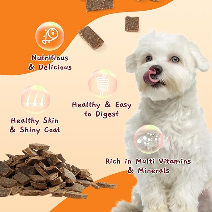 Jungle Calling Dog Treats, Natural High Protein Dog Training Treats with Real Chicken, Soft Puppy Jerky Bites, Grain Free Biscuits Snacks, Easy to Digest