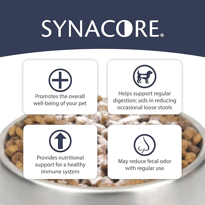 Van Beek Natural Science Synacore Canine - All Natural Formula to Provide Immune Support for Dogs & Help Maintain Digestive Health - Probiotics and Vitamins for Dogs - Pet Products - (30 Count)