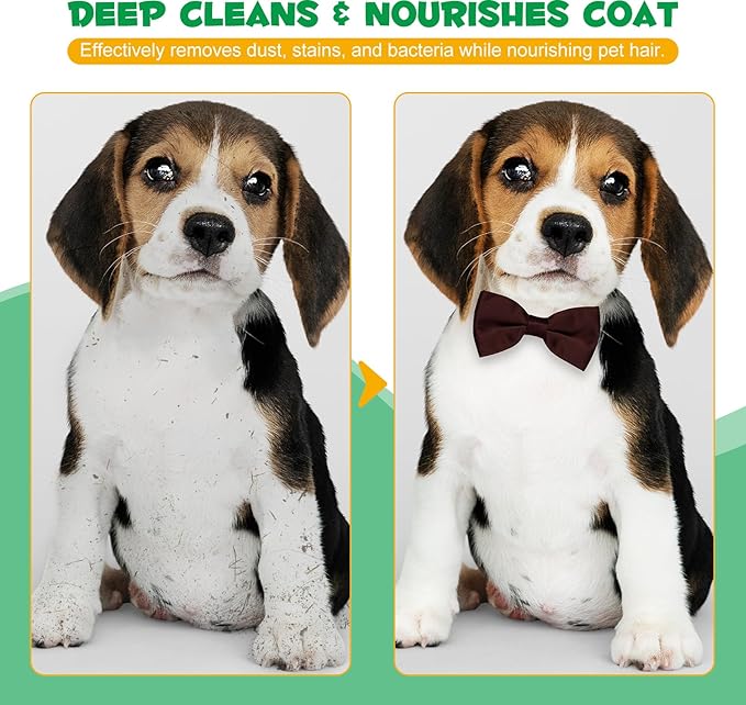 Cleaning Gloves for Dog and Cats,8PCS,Cleaner Wipes Fur Pet For Ears, Face, Paws, Coat and Skin,Nourish Fur Coconut Oil Grooming Cleaner Wipes Pet Bathing Gloves Wipes for Daily Care and Traveling