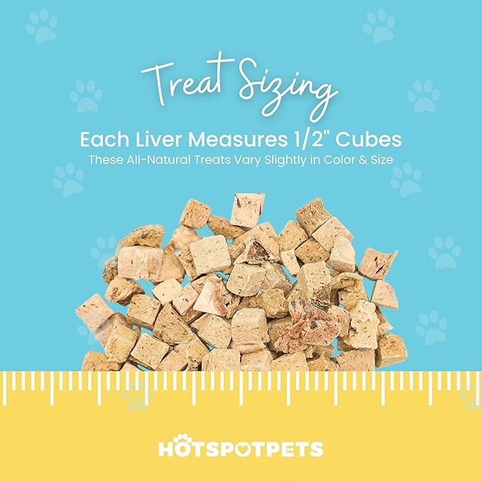 hotspot pets Freeze Dried Beef Heart Treats for Cats & Dogs - Single Ingredient All Natural Grain-Free Beef Heart - Perfect for Training, Topper or Snack - Made in USA - 1LB Bag