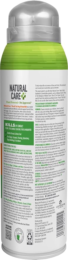 Flea and Tick Spray for Dogs and Cats - Flea & Tick Treatment for Dogs and Cats - Flea & Tick Killer with Certified Natural Oils - 14 Ounces