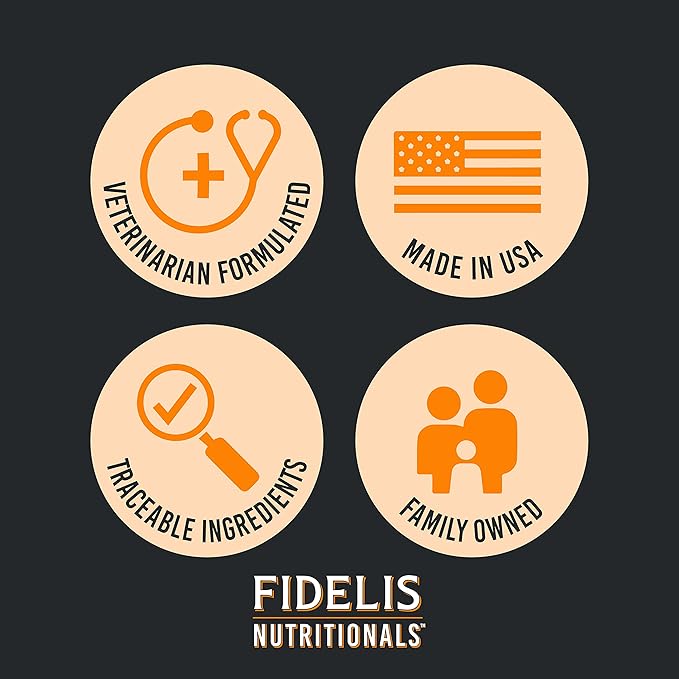 FIDELIS Dog Multivitamin Chewable (60 Vitamin Soft Chews), Made in USA, Complete Beneficial Nutrients, Vitamin & Mineral Supplement, Essential Fatty Acids, Antioxidants, Veterinarian Formulated
