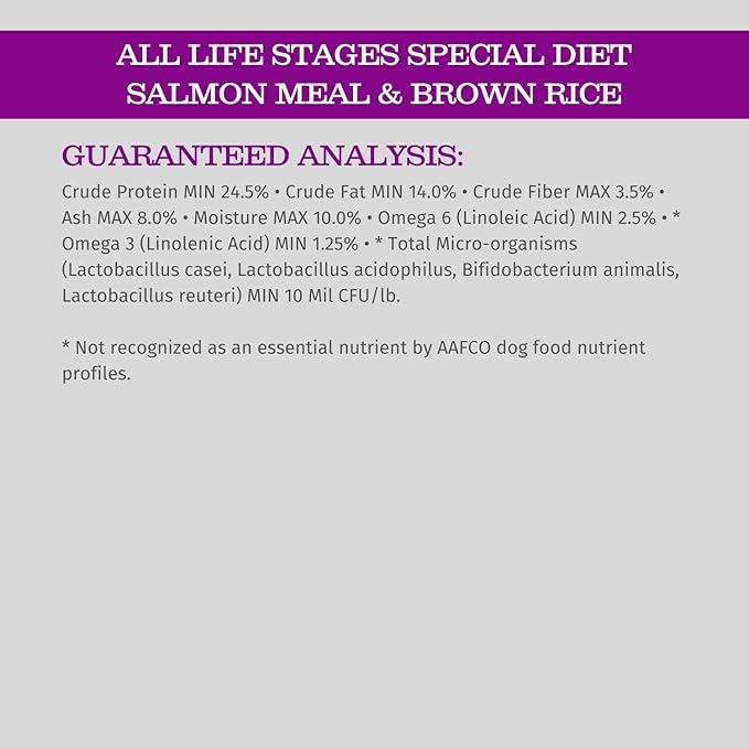 Blackwood Special Diet All Life Stages Dry Dog Food, 15Lb., Salmon Meal & Brown Rice Recipe, Sensitive Skin and Stomach, Grain Free Dog Food