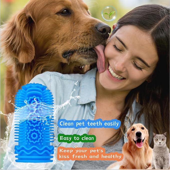 Dog Toothbrush,Dog Tooth Brushing Kit,Dog Finger Toothbrush for Dog Teet Cleaning Dental Cares,6 Pcs