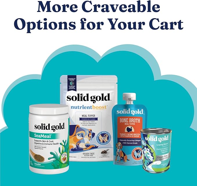 Solid Gold Sensitive Stomach Dog Food for Adult & Senior Dogs - Made with Real Quail, Chickpea & Pumpkin - Wild Heart Grain Free Dry Dog Food for Digestive Health and Immune Support