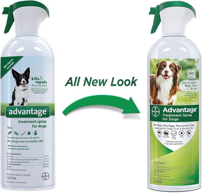 Advantage Dog Flea Treatment Spray | Kills Fleas & Ticks | Dog Flea Spray | 15 oz.