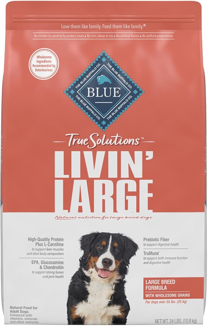 Blue Buffalo True Solutions Livin' Large Natural Large Breed Adult Dry Dog Food, Chicken 24-lb