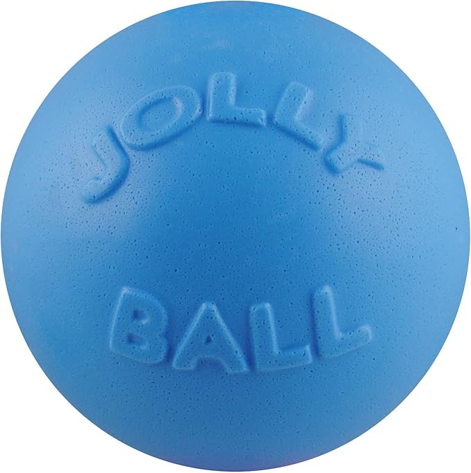 Jolly Pets Bounce-n-Play Dog Toy Ball, 6 Inches, Blueberry, All Breed Sizes
