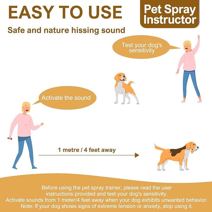 Dog Corrector, 80ml 4 Pack Dog Trainer Spray for Dog to Stops Barking, Jumping Up, Place Avoidance, Food Stealing, Unwanted Behaviour.