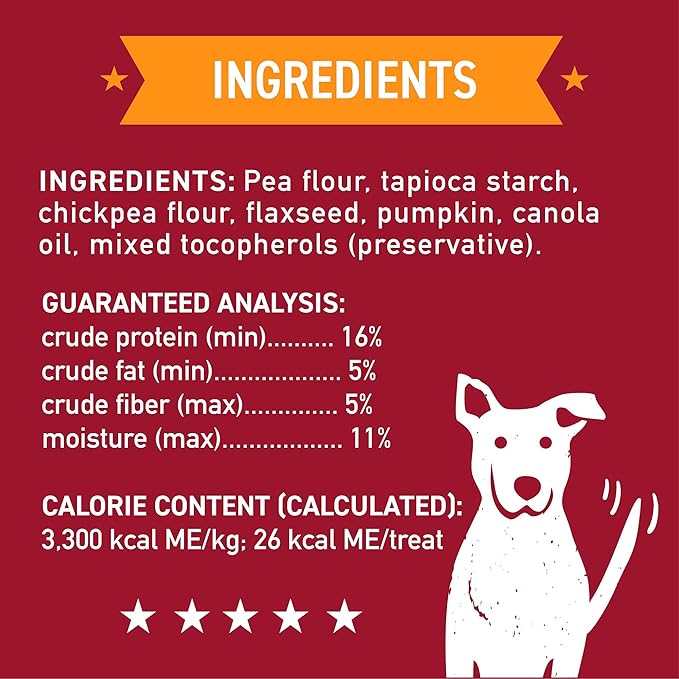 Cloud Star Wag More Bark Less - Dog Treats - Crunchy Biscuits - Grain Free Pumpkin - 2.5 lb Pouch