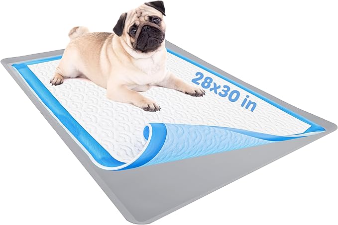 Skywin Dog Pad Holder Tray for 28 x 30 Inches Training Pads (Light Grey) - Easy to Clean and Store Perfect for Dog Potty Tray – Silicon Wee Wee Pad Holder, No Spill Pee Pad Holder for Dogs