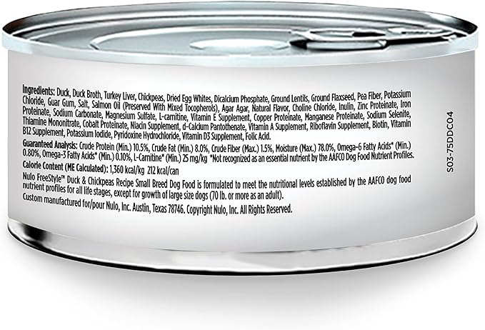 Nulo Freestyle Small Breed Adult Wet Canned Dog Food, Premium All Natural Grain-Free with Omega 3 & 6 for a Healthy Coat and High Animal-Based Protein, 5.5 Ounce (Pack of 24)
