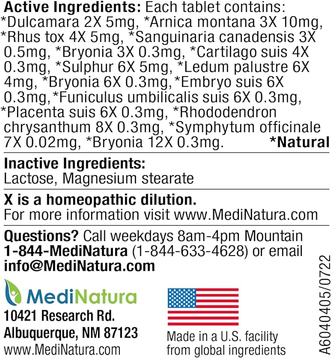MediNatura T-Relief Pet Arthritis Relief Arnica +12 Powerful Natural Homeopathic Medicines Help Ease Hip & Joint Pain Soreness & Stiffness for Dog & Cat - 90 Tablets (2 Pack)