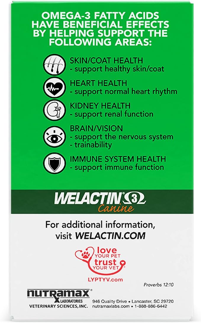 Nutramax Welactin Canine Soft Gel - 120 ct