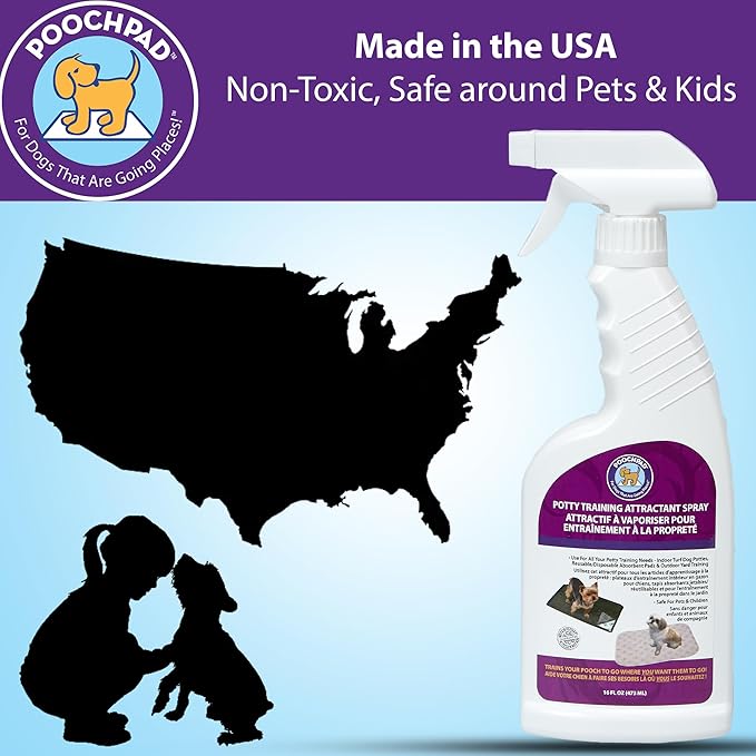 Potty Training Attractant Spray for Dogs & Puppies 16 oz, Made in USA, Indoor Potty Pad & Outdoor Use, Dog Training & Behavior Aids Housebreaking Supplies