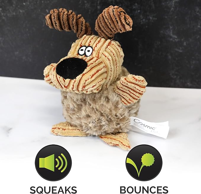 Hyper Pet Bumpy Palz 2-In-1 Interactive Dog Toys, Dog Chew Toys & Dog Puzzle Toy (Plush Dog Toy Exterior & Fun Squeaky Dog Ball Dog Toy Interior for Large Dogs, Medium Dogs & Small Dogs)