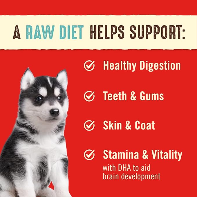 Stella & Chewy's Freeze Dried Raw Dinner Patties – Crafted for Puppies – Grain Free, Protein Rich Perfectly Puppy Beef & Salmon Recipe – 14 oz Bag