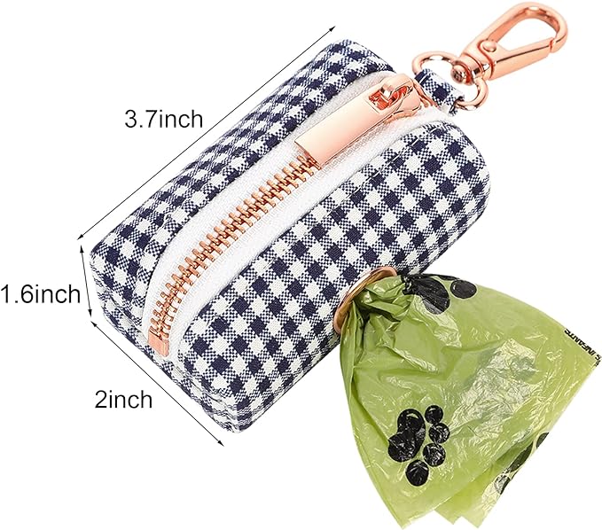 ARING PET Dog Waste Bag Dispenser, Cotton Doggy Poop Bags Holders Attach to Any Leashes, Portable Washable flamingo Pet Waste Pouch Dispenser with Metal Zipper