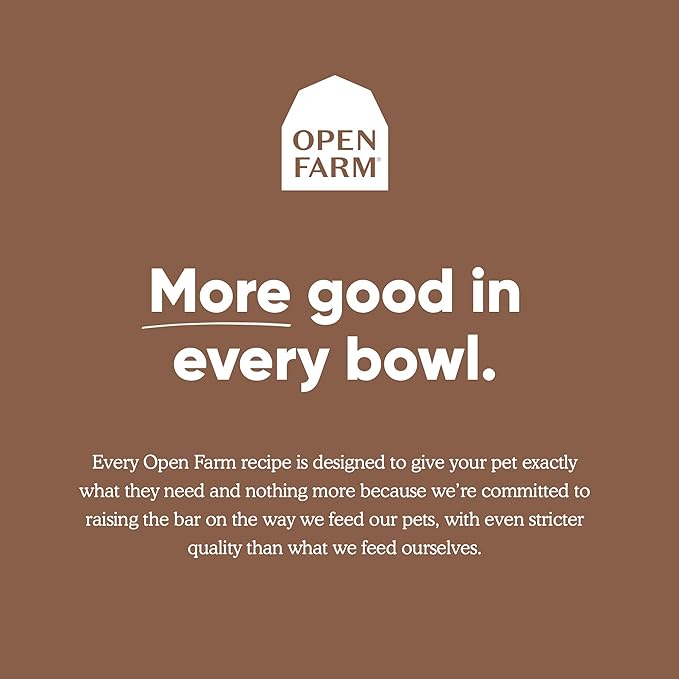 Open Farm Ancient Grains Dry Dog Food, Humanely Raised Meat Recipe with Wholesome Grains and No Artificial Flavors or Preservatives (Pasture Raised Lamb Ancient Grain, 11 Pound (Pack of 1))