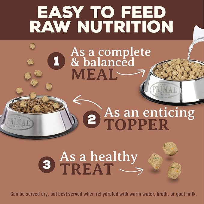 Primal Freeze Dried Dog Food Pronto, Pork; Scoop & Serve, Complete & Balanced Meal; Also Use As Topper or Treat; Premium, Healthy, Grain Free, High Protein Raw Dog Food (16 oz, 2-pack)