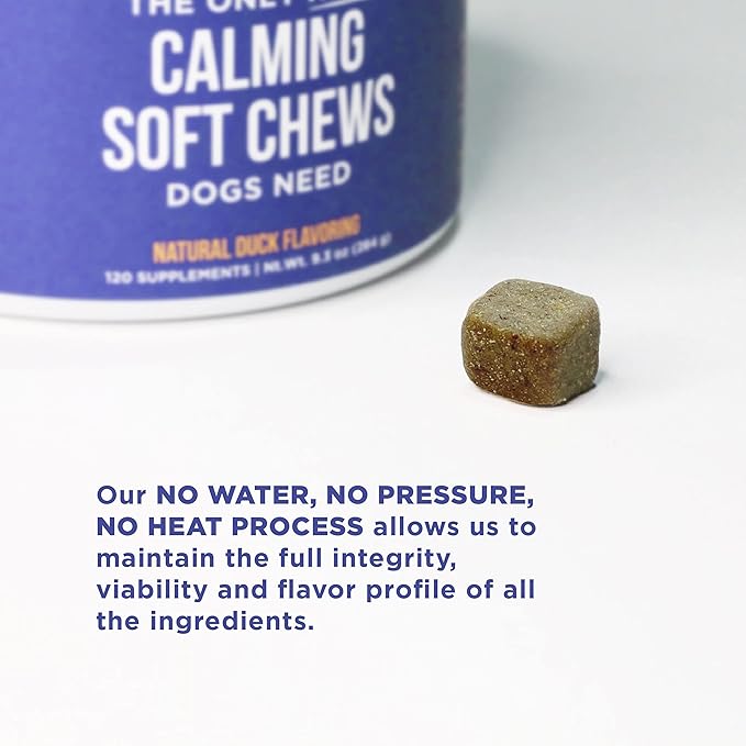 Natural Rapport Dog Calming Treats - The Only Calming Soft Chews That Dogs Need - 120ct Chews That Contain Chamomile to Alleviate Stress