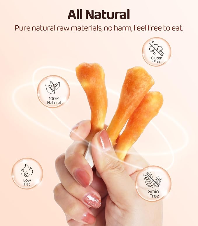 16OZ Dog Chewy Treats, Chicken with Calcium Bone Teeth Clean Training Snacks,Chewy Snacks Dog Treats for Small Medium Large Dogs