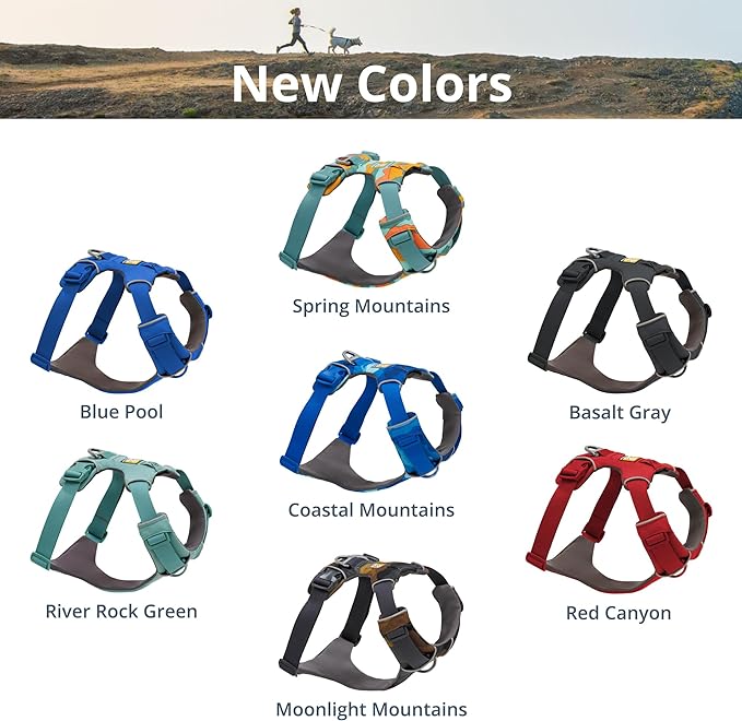 Ruffwear, Front Range Dog Harness, Reflective and Padded, No Pull Harness for Training and Everyday, Basalt Gray, XX-Small