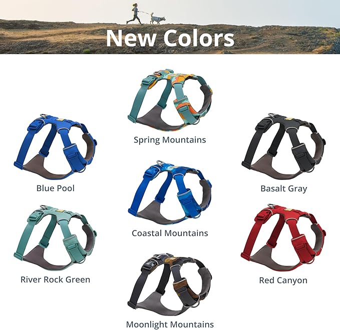 Ruffwear, Front Range Dog Harness, Reflective and Padded, No Pull Harness for Training and Everyday, Basalt Gray, X-Small