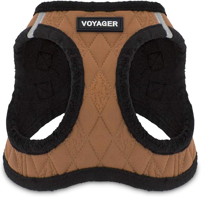 Voyager Step-In Plush Dog Harness – Soft Plush, Step In Vest Harness for Small and Medium Dogs by Best Pet Supplies - Harness (Beige Plush), S (Chest: 14.5 - 16")
