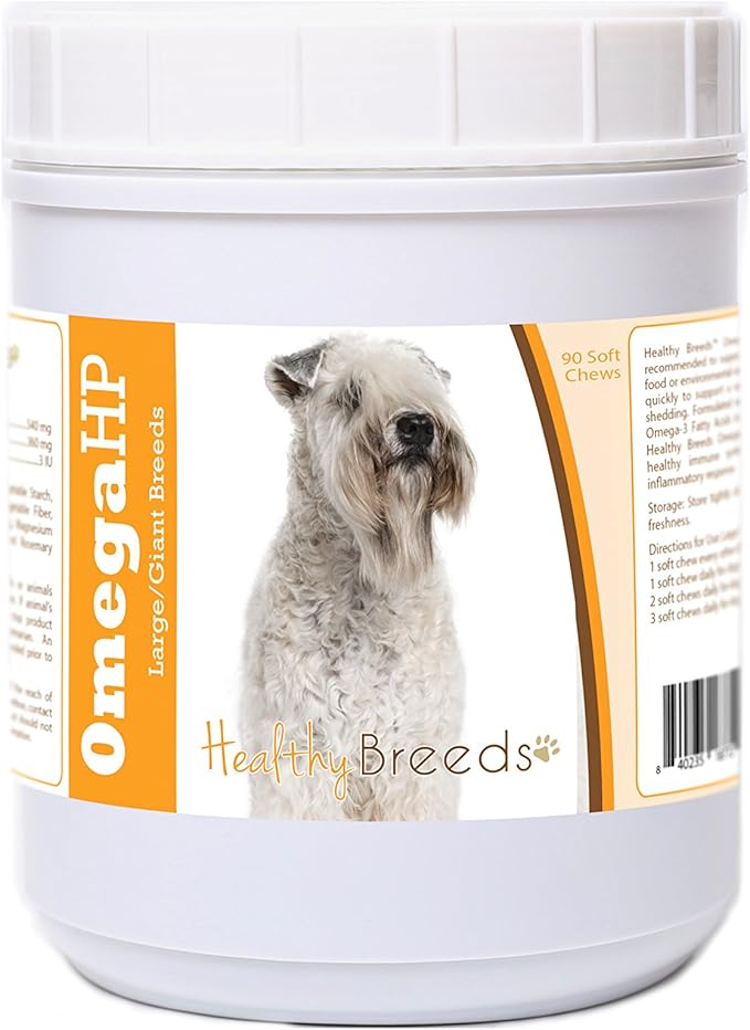 Healthy Breeds Soft Coated Wheaten Terrier Omega HP Fatty Acid Skin and Coat Support Soft Chews 90 Count