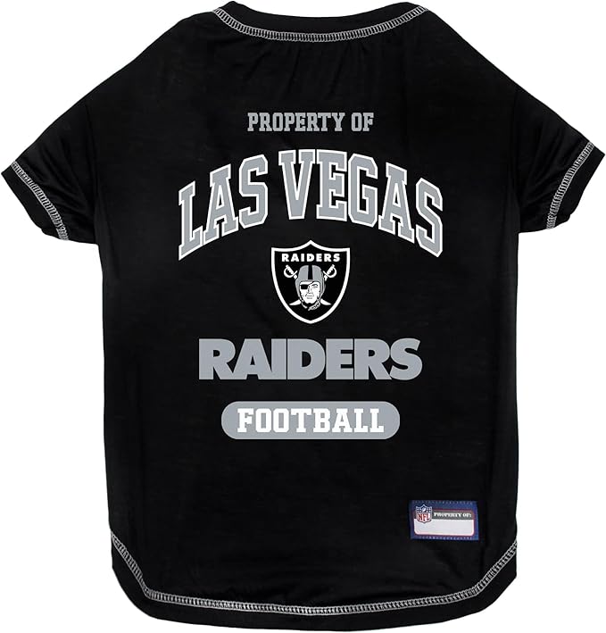 NFL PET SHIRT for Dogs & Cats - Las Vegas Raiders Dog T-Shirt, X-Large. - Cutest Pet Tee Shirt for the real sporty pup