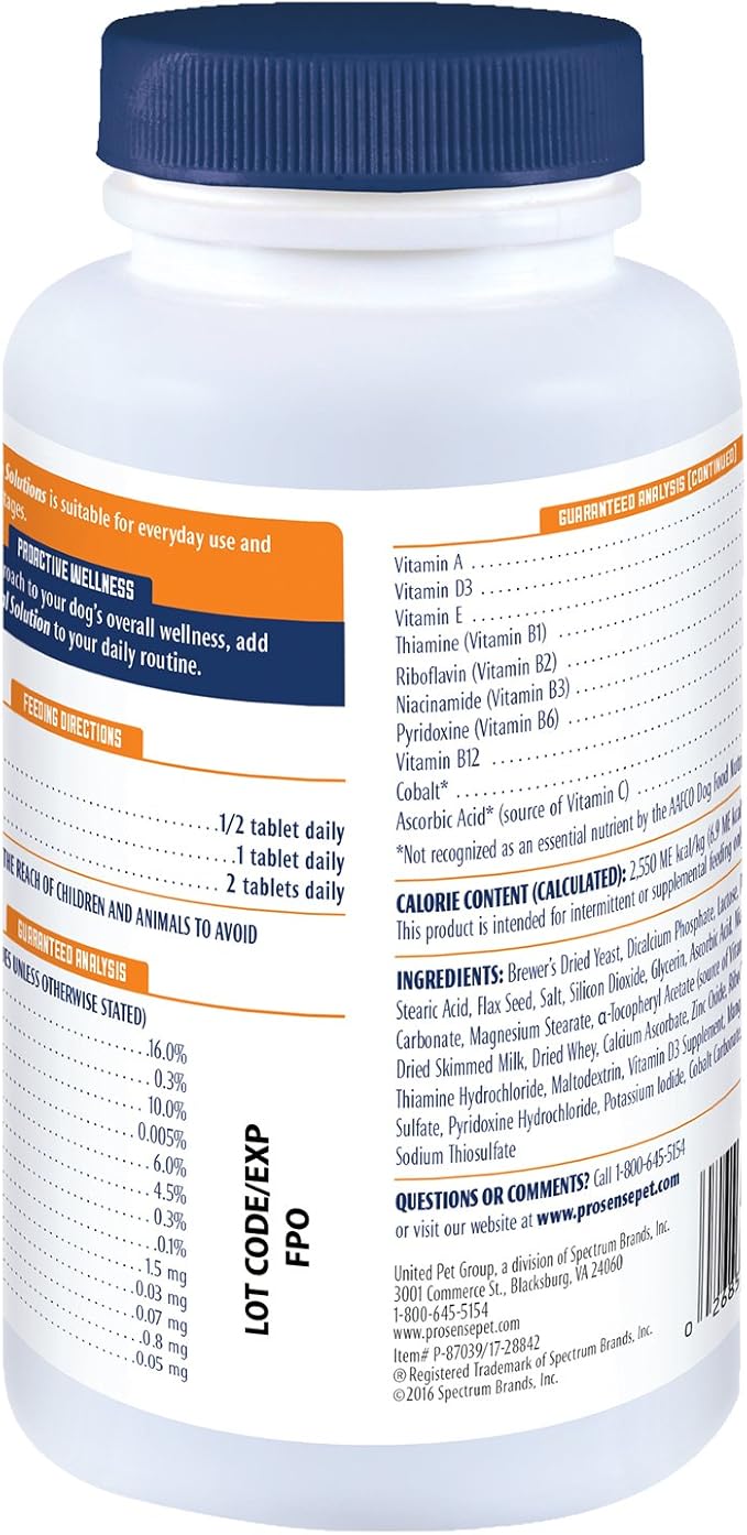 PRO·SENSE Vitamin Solutions 90 Count, Chewable Tablets for Dogs, Helps Support Overall Wellness