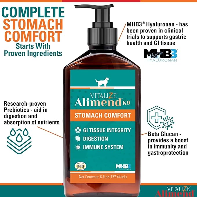 Alimend K9 - Dog Upset Stomach Relief for Nausea, Vomiting & Diarrhea - 6 Oz