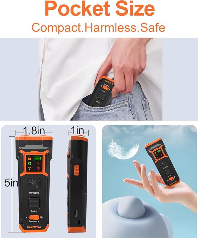 2024 Dog Training Bark Deterrent Device, Anti-Barking Device with HD Display and LED Flashlight for Dogs, Stop Bad Behavior Without Yelling or Swatting, Ultrasonic Stopper Alternative to Shock Collar