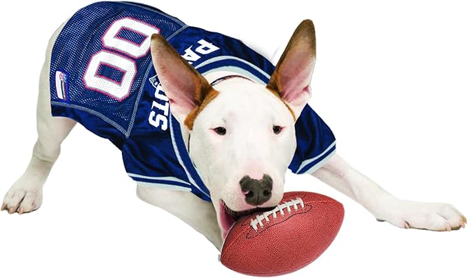 NFL New England Patriots Dog Jersey, Size: XX-Large. Best Football Jersey Costume for Dogs & Cats. Licensed Jersey Shirt