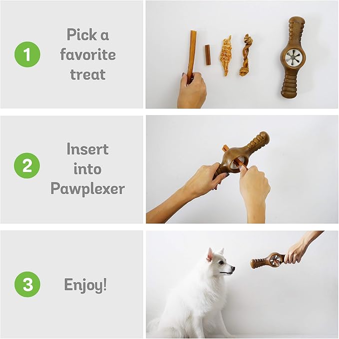 Benebone Pawplexer Interactive Treat Dispensing Tough Dog Puzzle Chew Toy, Made in USA, Medium, Real Bacon Flavor