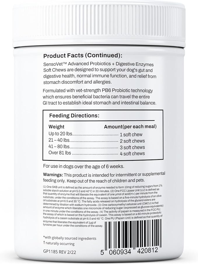 Probiotics for Dogs with Prebiotics and Digestive Enzymes - Allergy Relief