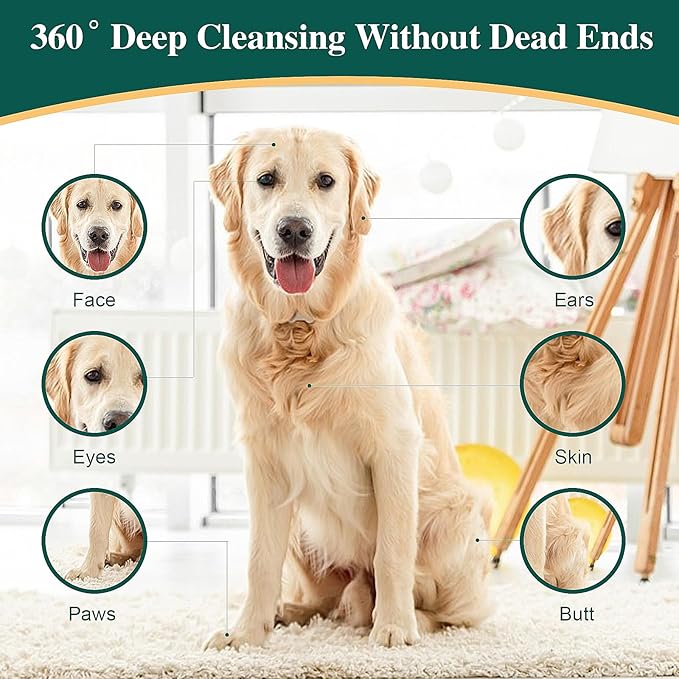 400 Unscented Extra Thick Dog Wipes for Paws and Butt Puppy Wipes for Dogs Face and Body Dog Wipes Cleaning Deodorizing Cat Wipes Cleaning Fur and Butt Doggie Wipes Doggy Wipes 8 Glove Wipes Included