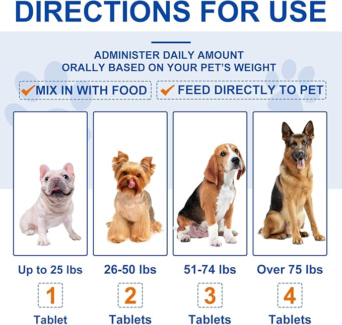 Omega 3 for Dogs, 180P Omega 3 Fish Oil Tablets for Dogs Supports Seasonal Allergies Relief, Itch Skin Relief & Promote Coat Health, Pet Dog Fish Supplements with Omega-3 6 9, Vitamin E - 180 Tablets