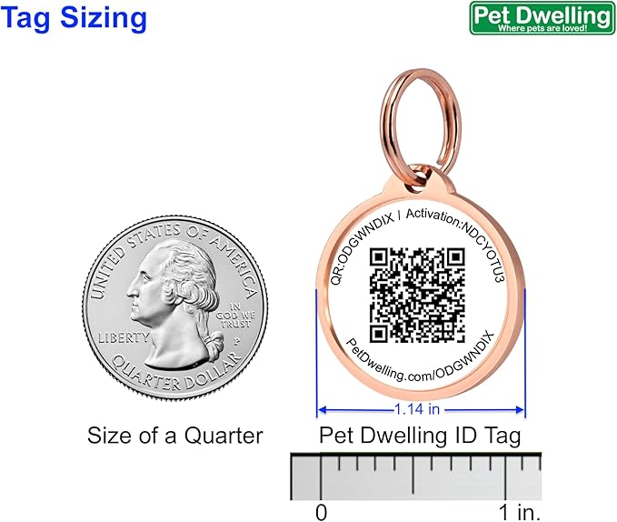 Smart NFC - QR Code Pet ID Tags - Dog Tags and Cat Tags: Instant Online Profile Access and Scan Location Email Alerts
